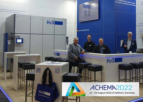 H2O GmbH en ACHEMA: Tratamiento eficaz y seguro de las aguas residuales industriales procedentes de procesos químico-farmacéuticos